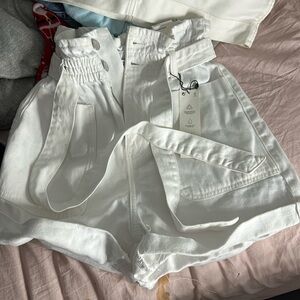 zara paper bag shorts